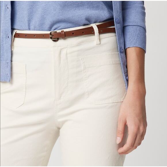 J CREW Lizzie High-rise Patch-pocket Wide-leg Pant Size 29 Natural Ivory - Picture 7 of 10